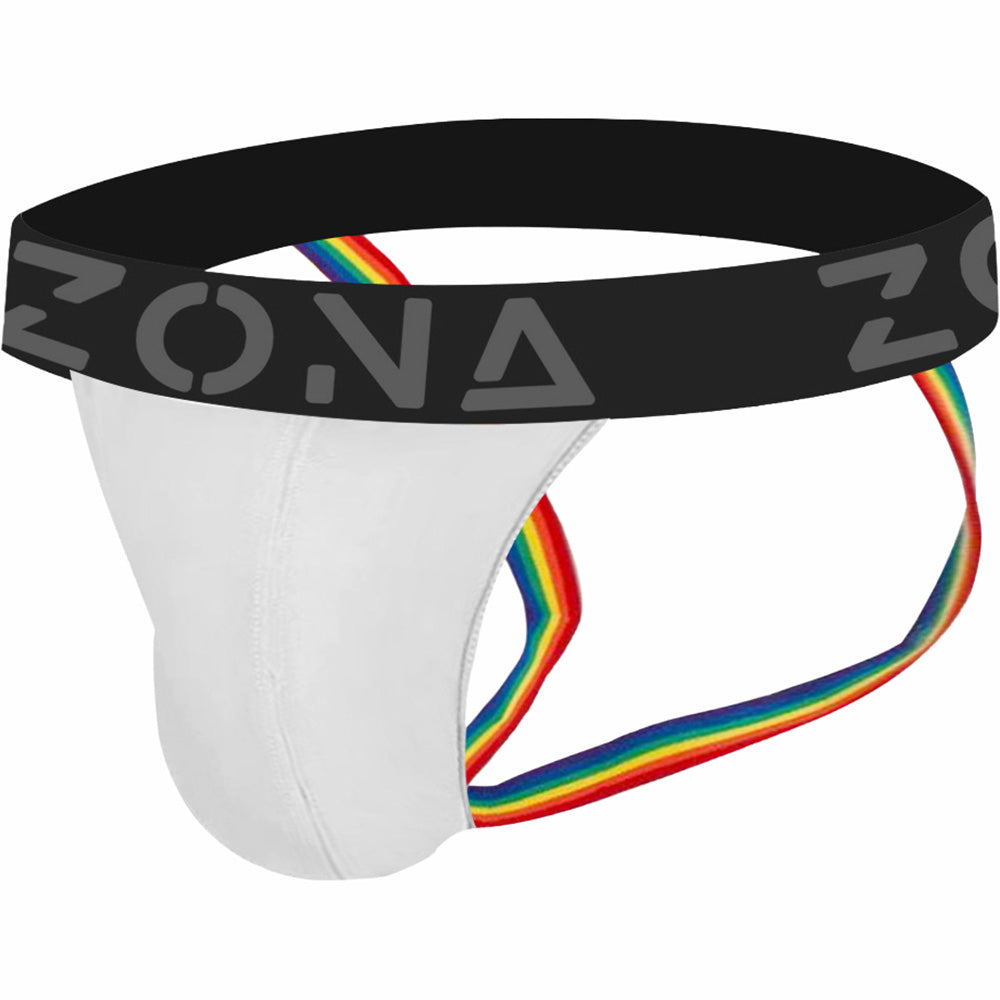 Zona Snow Pride Pulse Jockstrap Small featuring wide elastic waistband and breathable pouch for comfort and support.