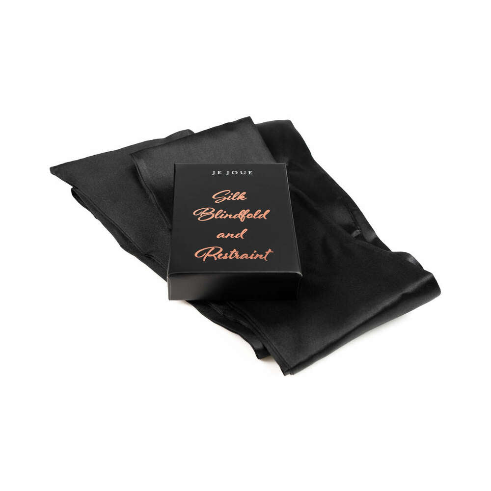 Je Joue The Naughty Collection 4-piece Gift Set featuring silk blindfold and restraint packaging.