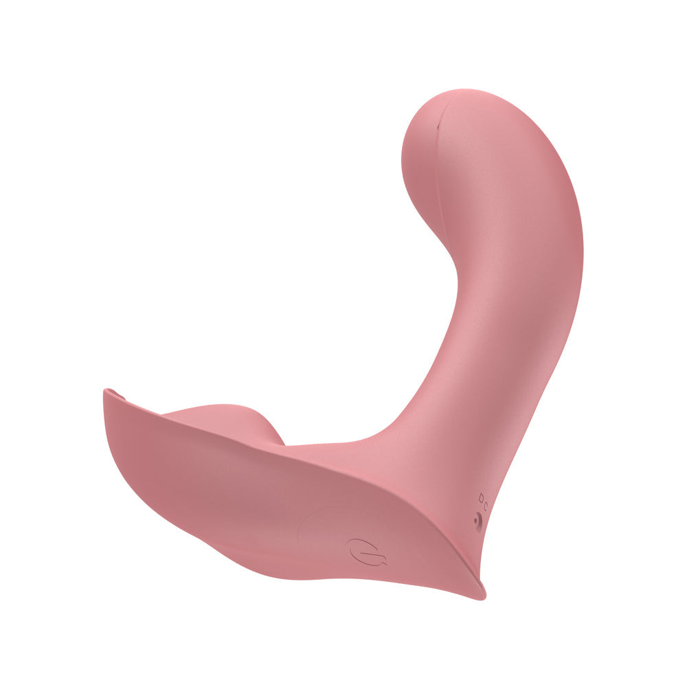 Luv Inc Pv71 Insertable Panty Vibrator Coral designed for discreet, hands-free pleasure with a gentle curve.