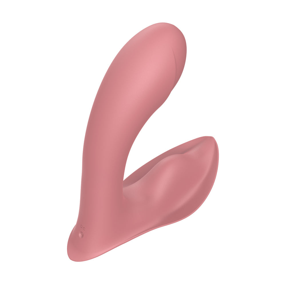 Luv Inc Pv71 Insertable Panty Vibrator Coral for discreet hands-free pleasure with a curved shaft and remote control.