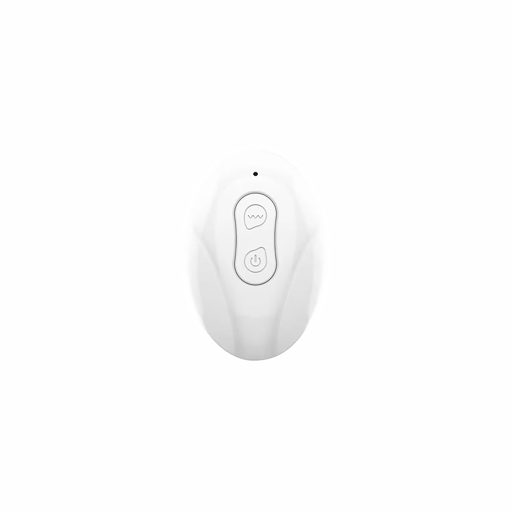 Luv Inc Pv71 Insertable Panty Vibrator Coral remote control featuring two buttons for discreet pleasure.