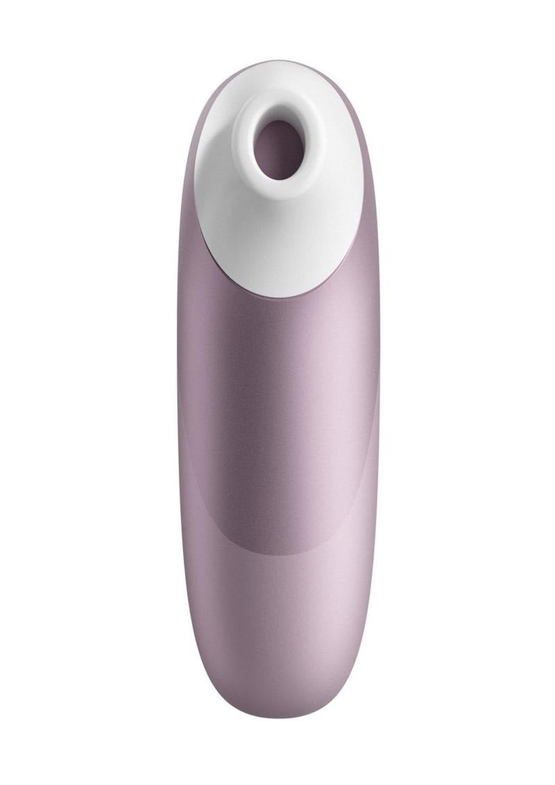 Womanizer Pro Air Pulse Clitoral Vibrator Lavender top view showcasing ergonomic design and soft lavender color.