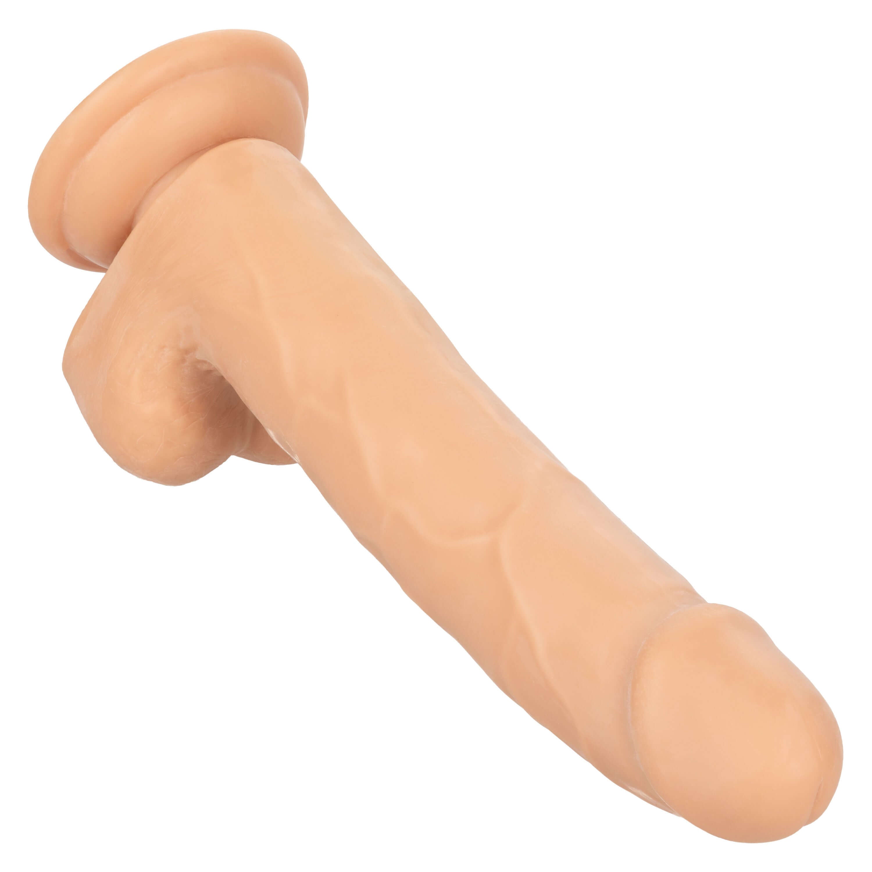 Size Queen 8 inch Dildo Ivory showcasing a lifelike design and realistic details for enhanced pleasure.