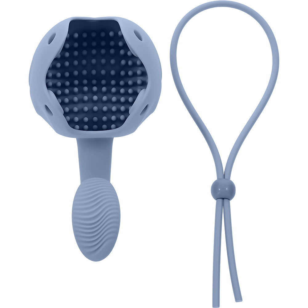 Zero Tolerance In A Nutshell Vibrating Ball Massager Blue, ergonomic design for targeted stimulation and comfort.