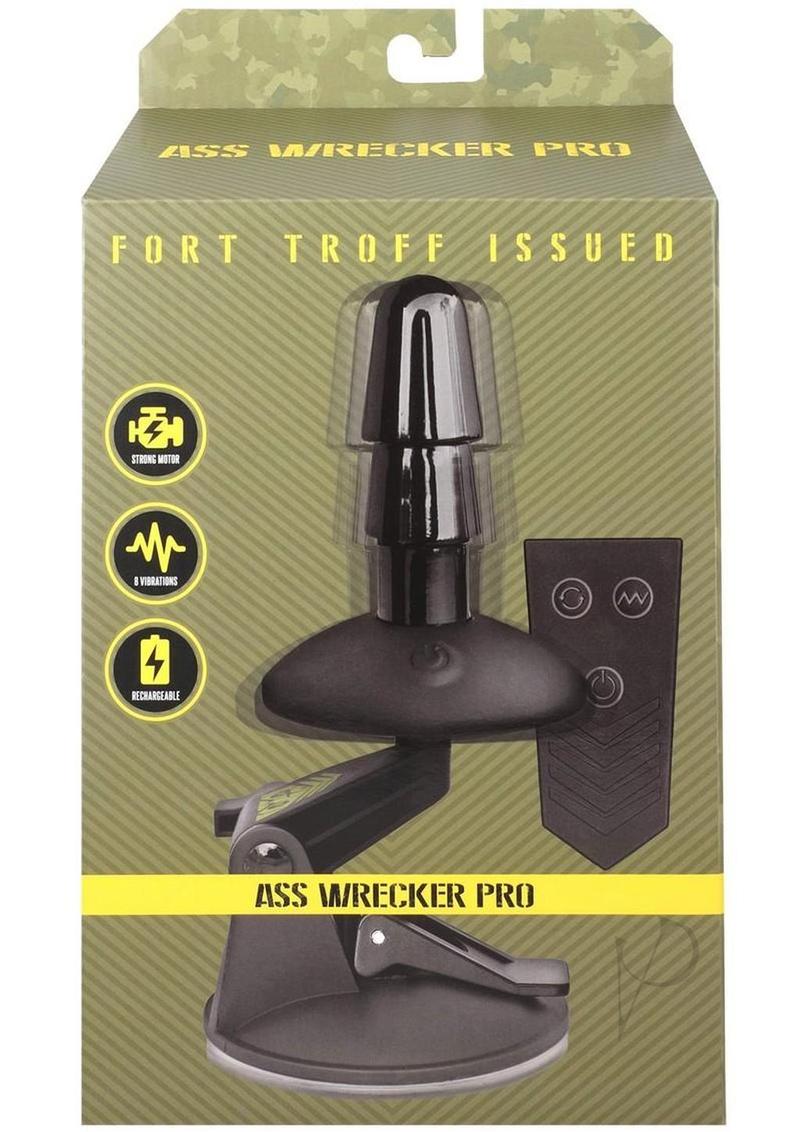 Fort Troff Ass Wrecker Pro Rechargeable Vac-U-Lock & Remote packaging featuring device and remote.