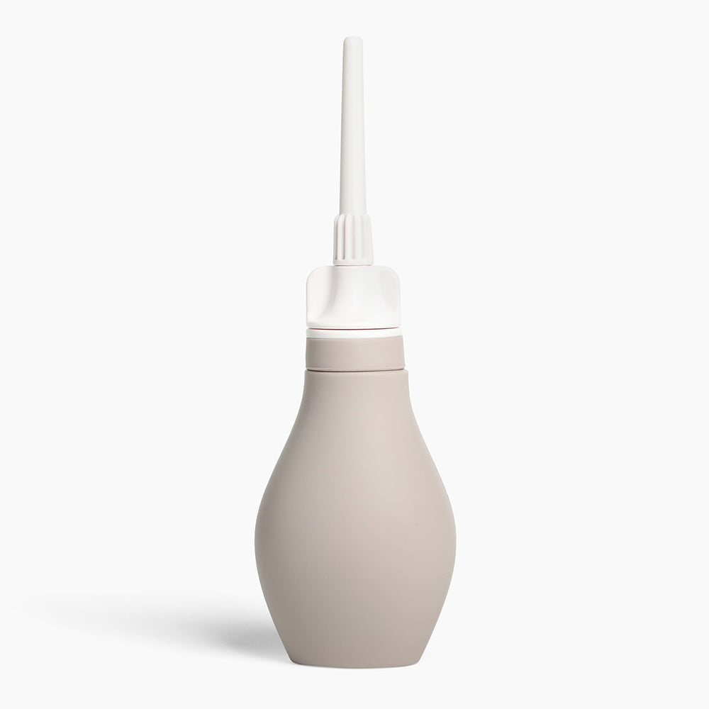 Du Douche Stone Gray premium cleansing bulb with ergonomic design and easy-fill functionality.