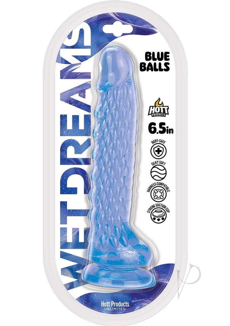Wet Dreams Blue Balls 6.5 Inch Silicone Dildo Blue