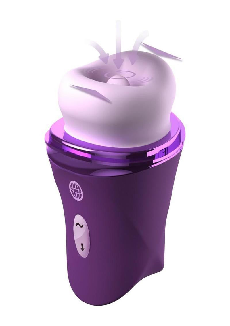 Fantasy For Her Lush Kiss Plush Clitoral Stimulator Purple, a premium personal massager with plush lips and vibrant design.