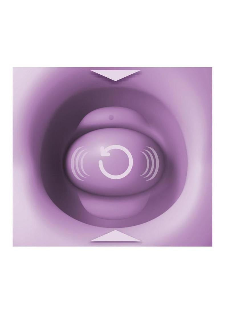 Fantasy For Her Lush Kiss Plush Clitoral Stimulator Purple showing plush interior design and control features.
