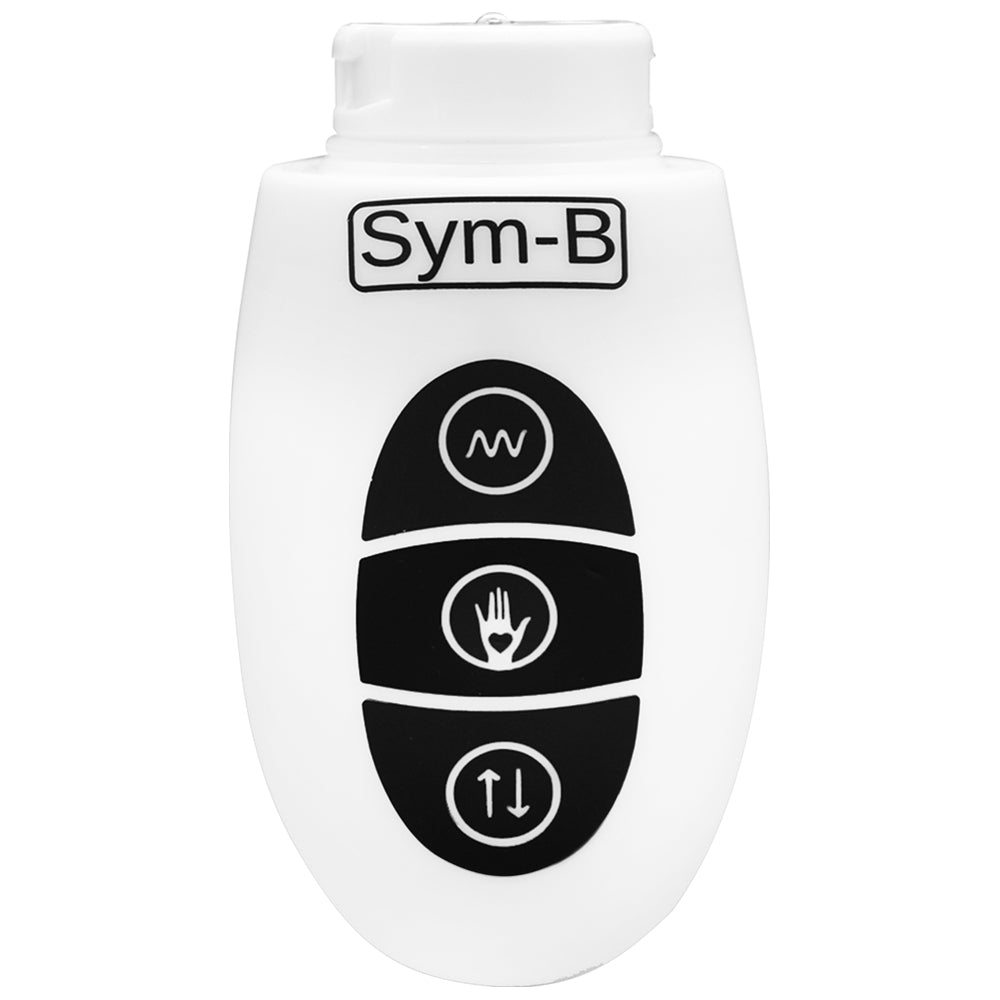 Sym-B Master Controller for Interchangeable Vibrator Heads with control buttons for customizable experience.