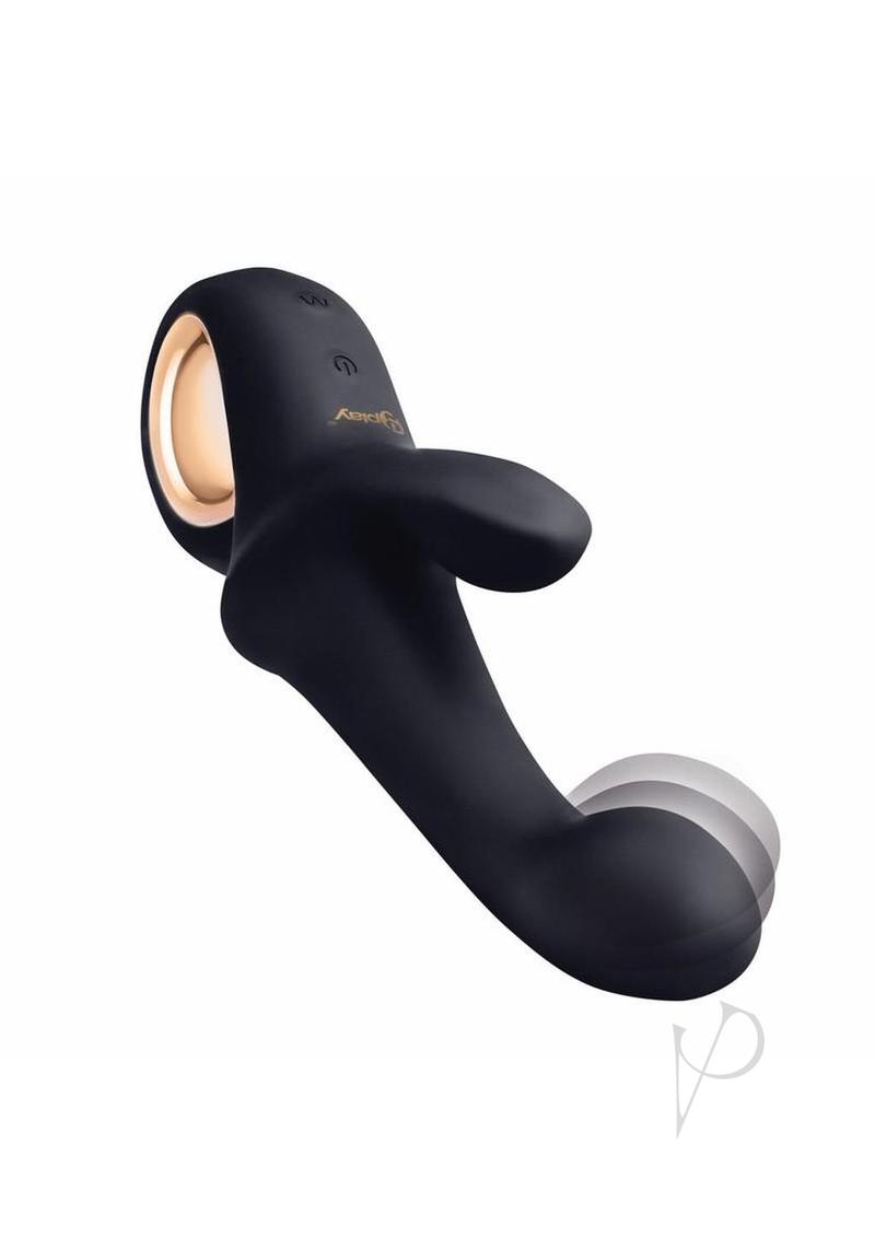 Bodywand G-Play Come Hither & Clitoral Vibrator Black, a dual-stimulation vibrator for blended pleasure.