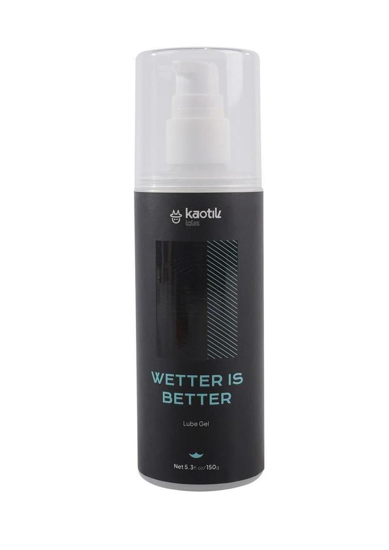 Kaotik Labs Wetter is Better Lubricant Gel 5.3 Oz bottle with a sleek design for smooth glide and comfort.