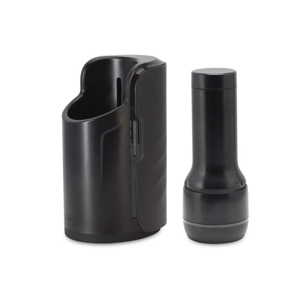 Keon By Kiiroo Masturbator Combo Set With Feel Stroker, featuring an automatic stroker and FeelStroker sleeve.