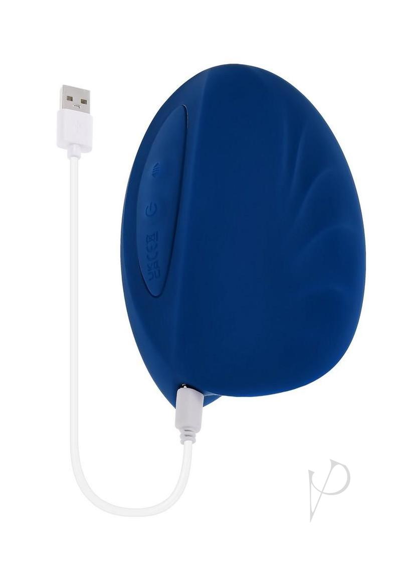 Zero Tolerance Taco Time Rechargeable Silicone Stroker Blue with USB charging cable for added convenience.
