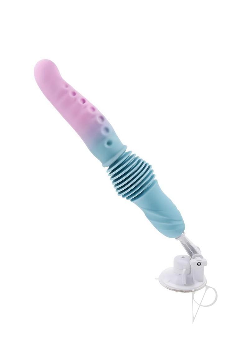 Gender X Tentacle Thruster Silicone Vibrator Blue Pink in blue and pink, featuring tentacle shape and raised textures.
