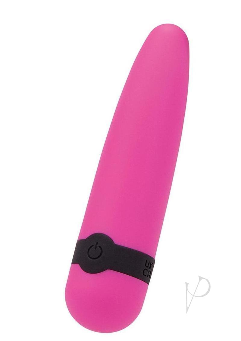 Bodywand Thunderbolt Rechargeable Mini Bullet Pink vibrator showcasing its sleek design and user-friendly features.