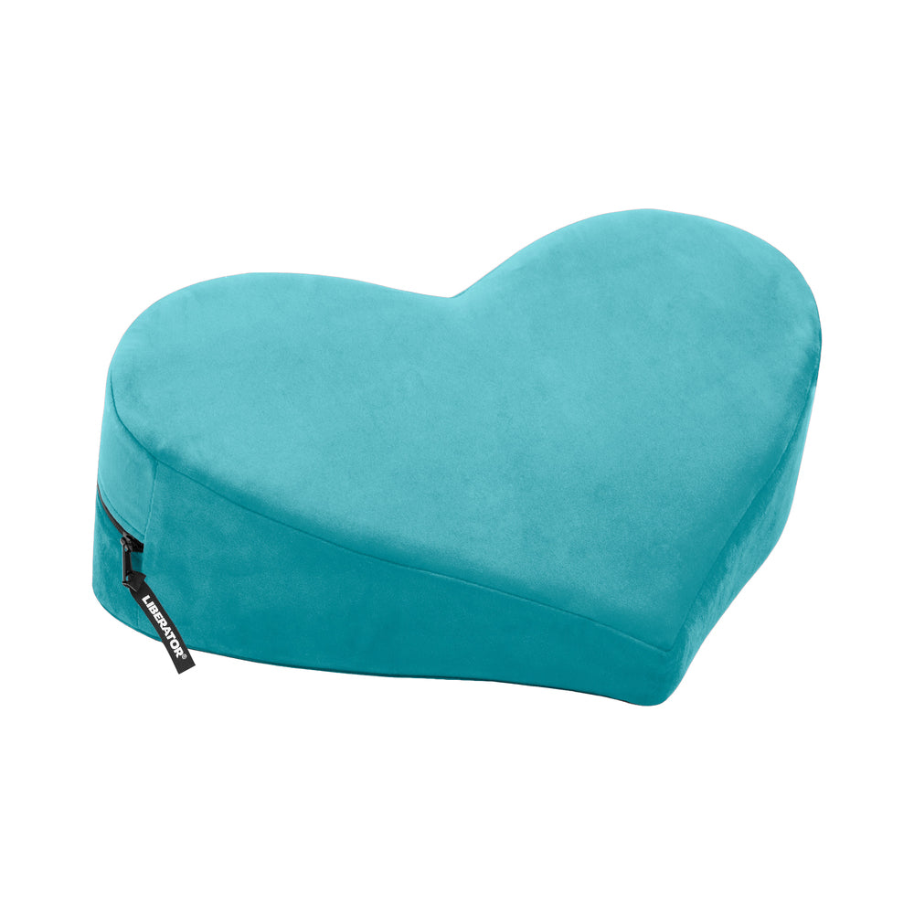 Liberator Heart Wedge Positioning Pillow Blue shaped like a heart in vibrant blue color.