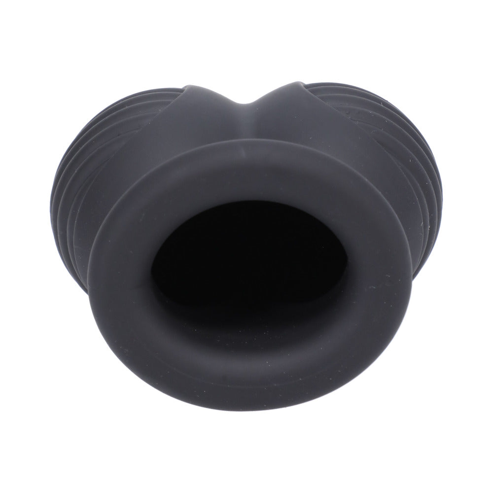 Fort Troff Ball Bunker Black top view showcasing the premium silicone design and streamlined shape.