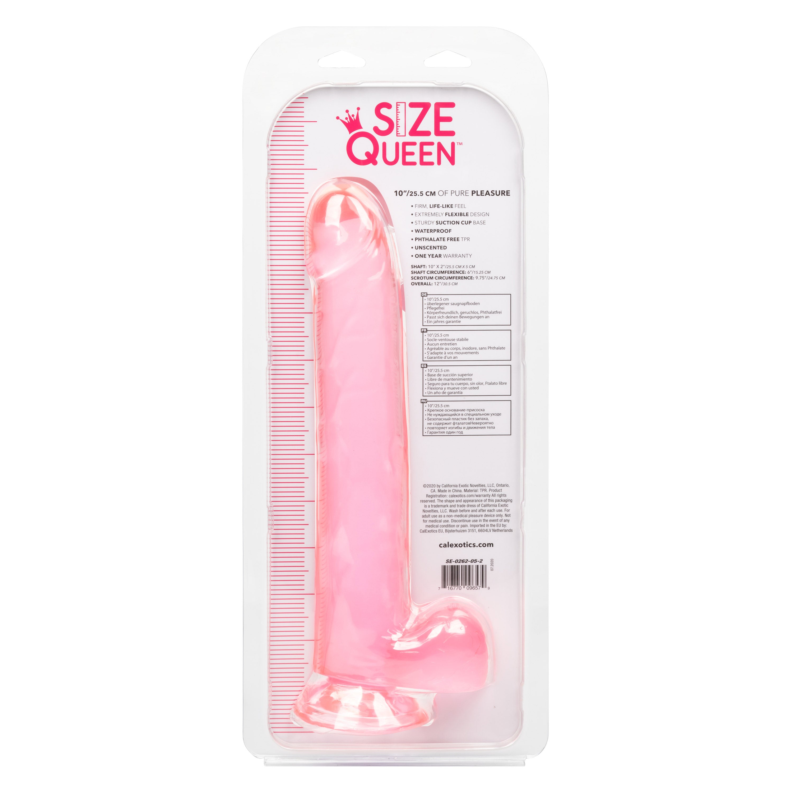 Size Queen 10 inch/25.5 Cm - Pink-2