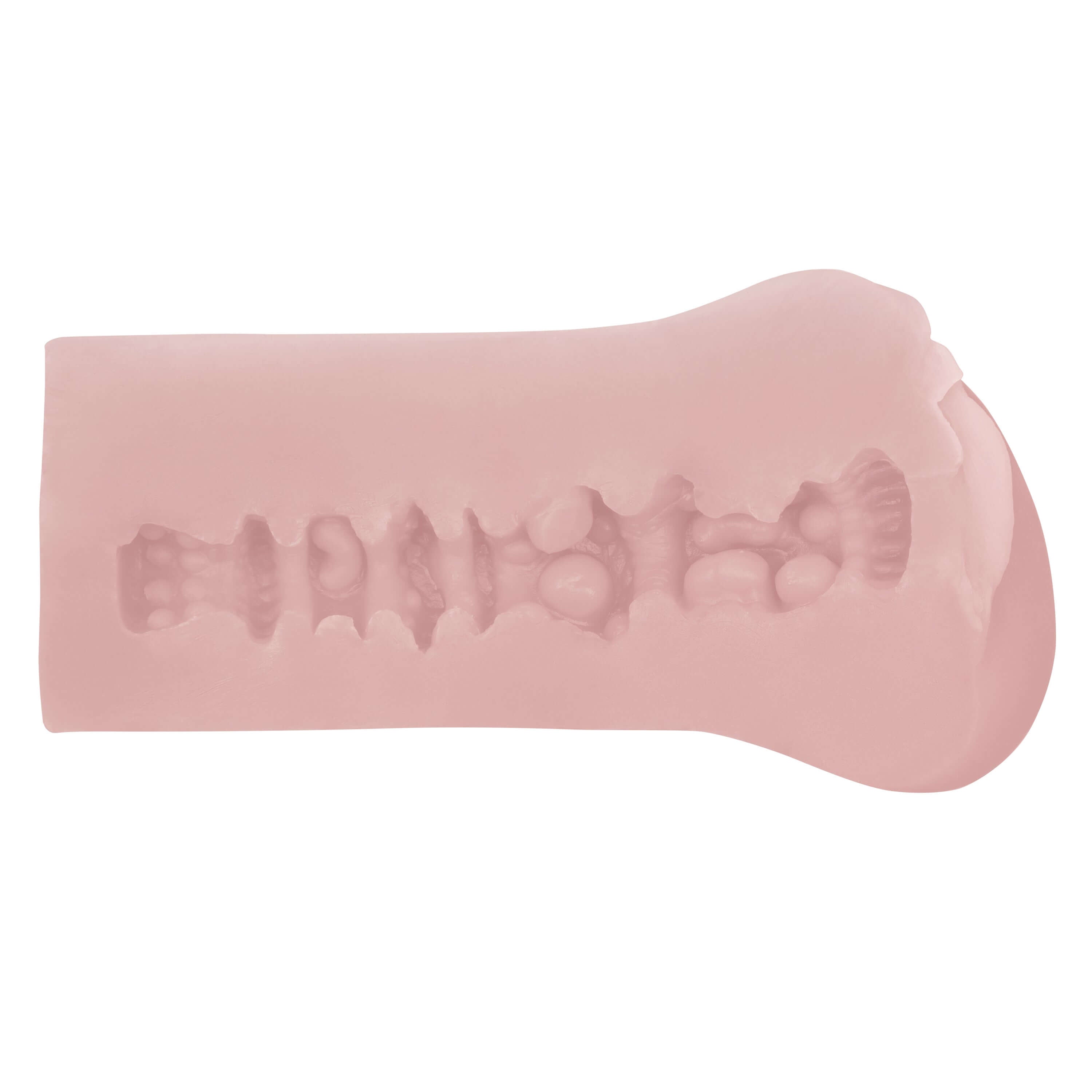 Life-like Pink Fairy masturbator showcasing textured design for enhanced pleasure, made from soft, stretchy material.