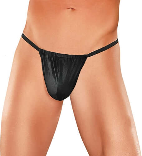 Male Power Mens Lingerie Posing Strap Black showcasing a sleek design that enhances body contours and provides support.