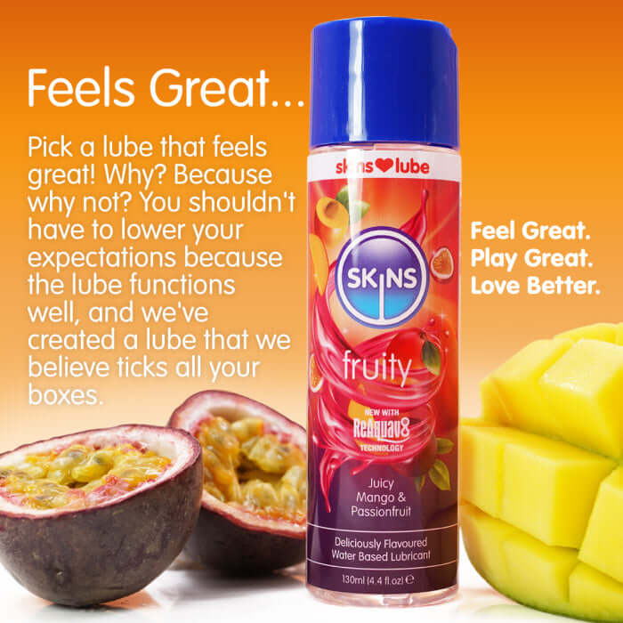 Skins Mango and Passion Fruit Water Based Lubricant 4.4oz-1