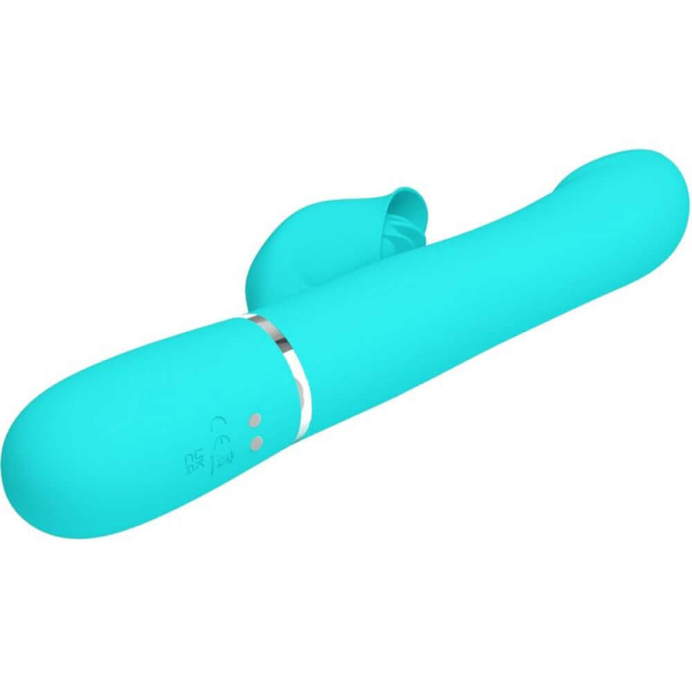 Falin Rabbit Vibrator Pearls - Turquoise with twin motors and 7 vibration intensities for maximum pleasure and intimate massage.