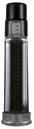 Renegade Power House Penis Pump Black, a high-performance enhancement device with digital control and measurement features.