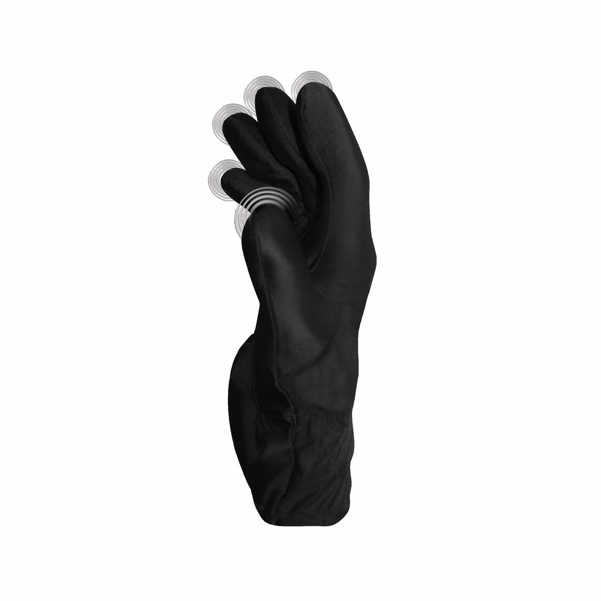 Fukuoku Vibrating Massage Glove Right Hand Medium Black displayed on a white background, featuring high-frequency vibration technology.