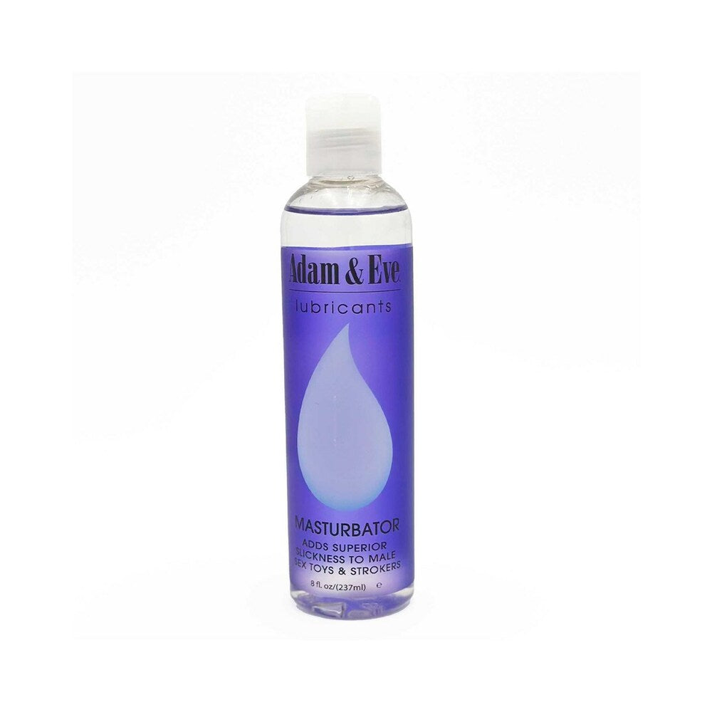 Adam & Eve Masturbator Lubricant 8 Oz bottle with water-based formula for smooth comfort and enhanced performance.