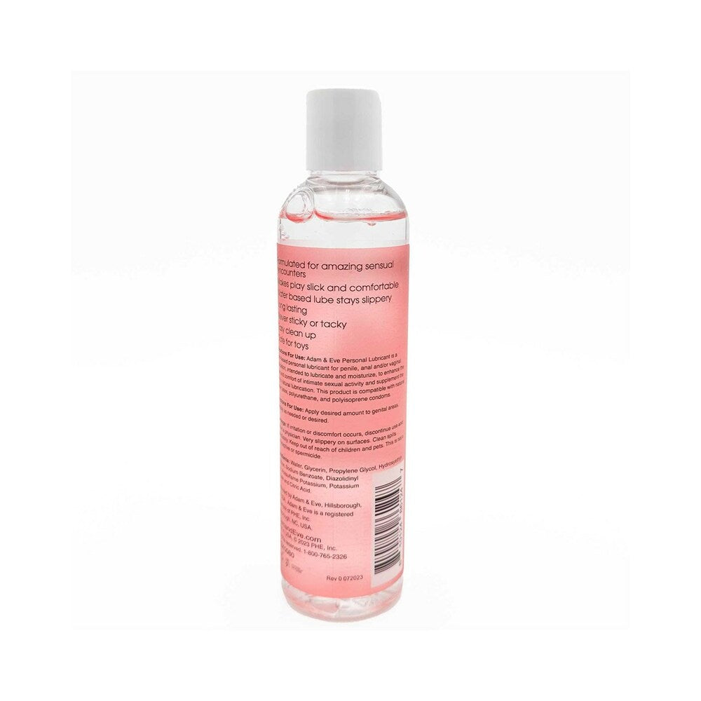 Adam & Eve Forbidden Water-based Anal Lubricant 8 Oz bottle with pink liquid for smooth and comfortable intimacy.