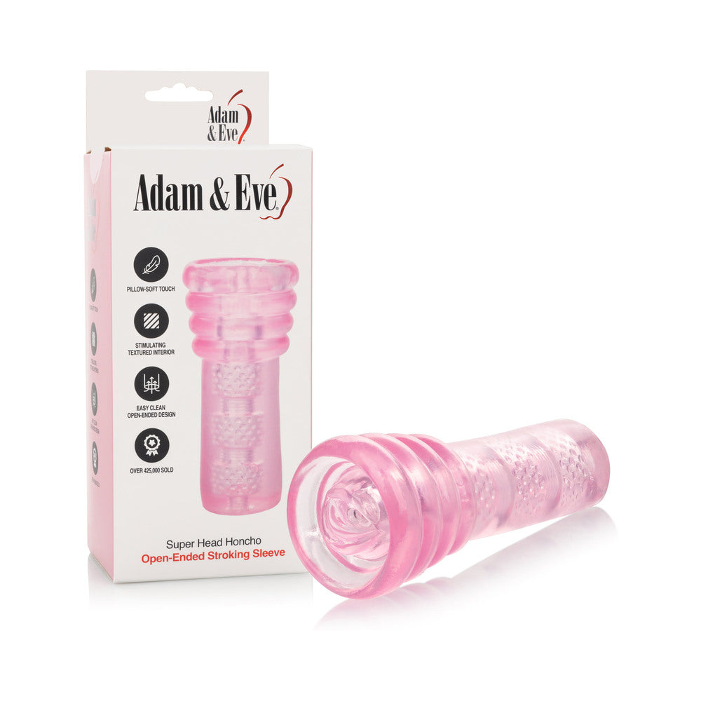 Adam & Eve Super Head Honcho Masturbator with packaging, designed for enhanced personal stimulation and comfort.