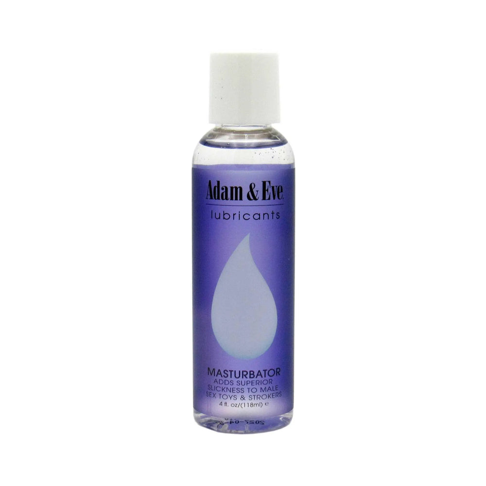 Adam & Eve Masturbator Lubricant 4 Oz bottle with a clear design, ideal for enhancing personal wellness routines.