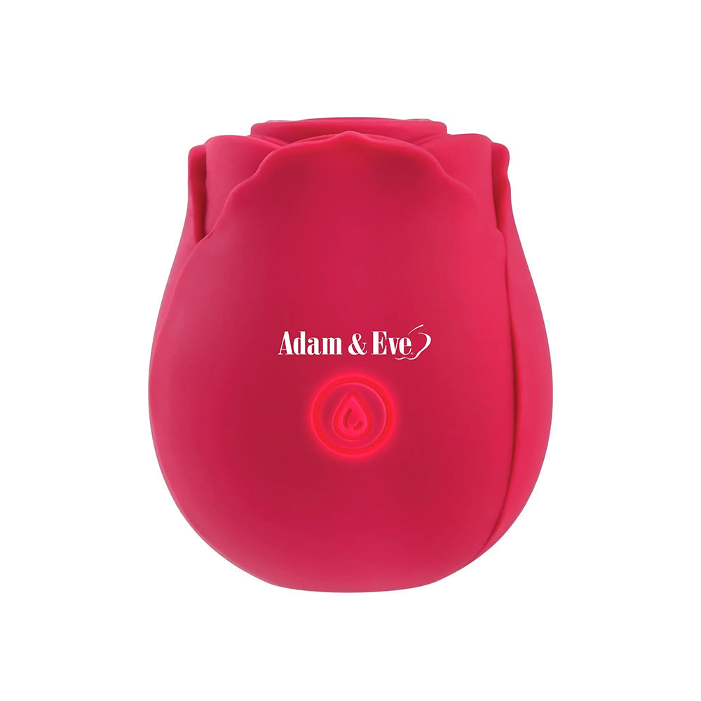 Adam & Eve Eve's Ravishing Suction Rose Clitoral Stimulator in a rose-shaped design with smooth silicone.