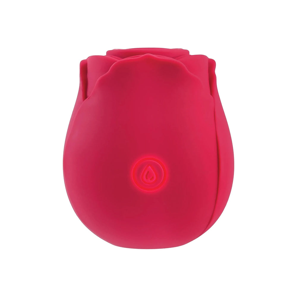 Adam & Eve Eve's Ravishing Suction Rose Clitoral Stimulator in a vibrant rose design, featuring smooth silicone.