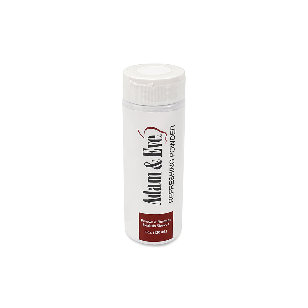 Adam & Eve Renewing Powder 4 Oz bottle for preserving personal wellness products.