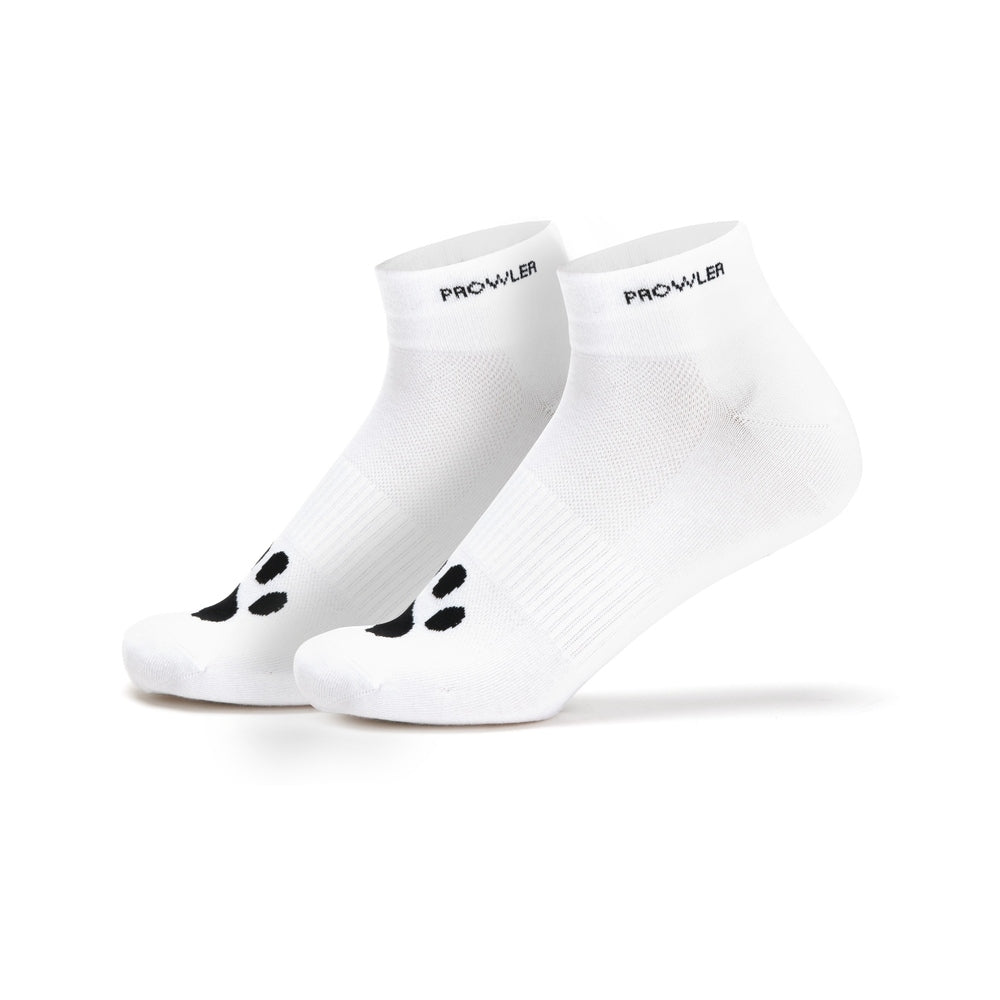 Prowler Red Ankle Sock Just A Hole featuring a playful design with unique black paw prints.