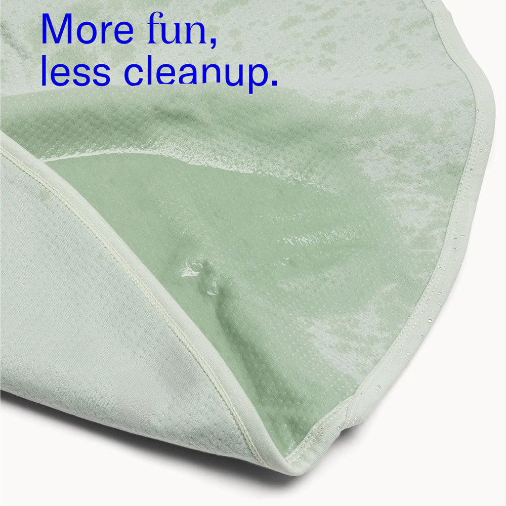 Dame Thro Waterproof Sex Blanket Sage with ultra-soft cotton and waterproof protection for intimate moments.