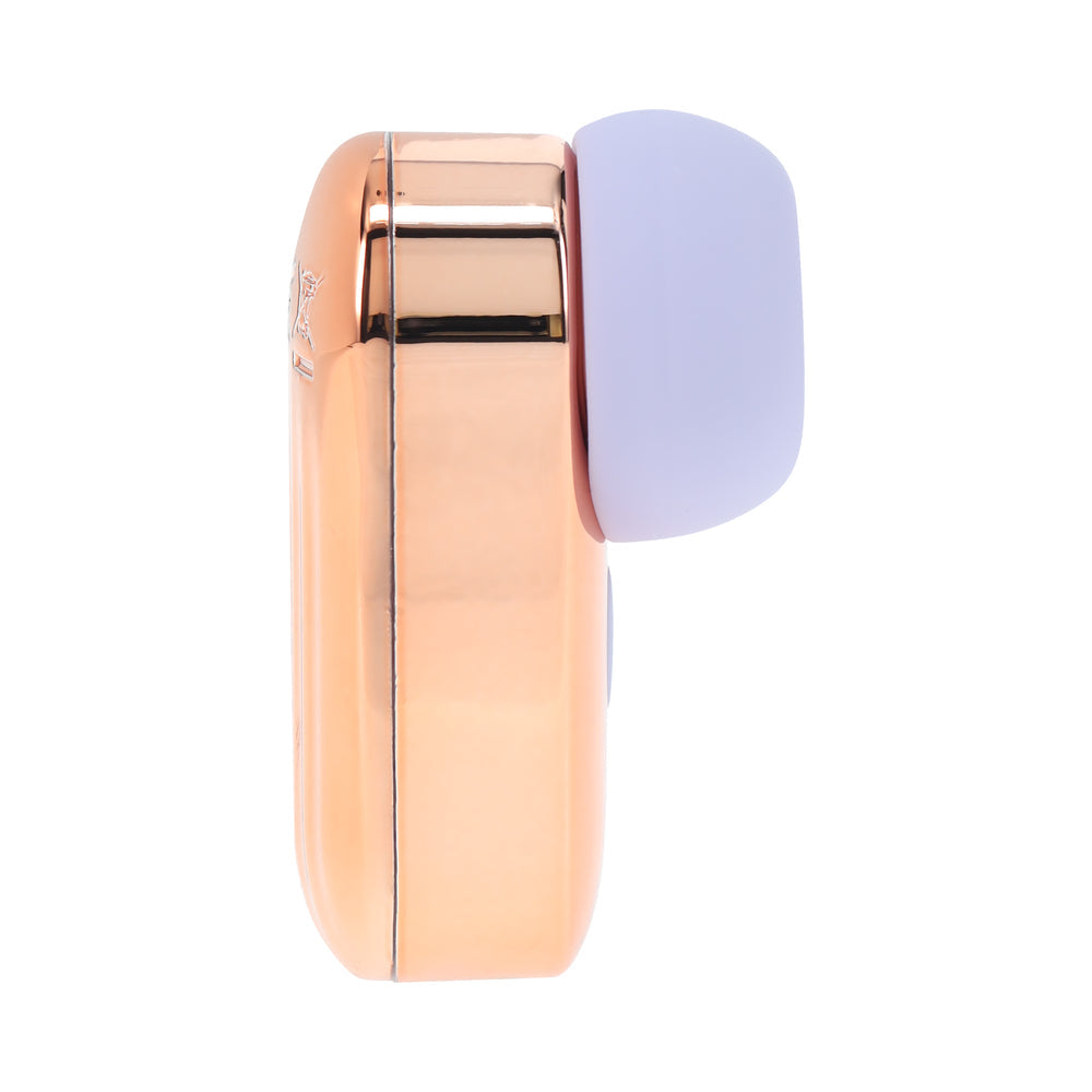 Loveline Budsie Airtaptech Rechargeable Vibrator Lavender side view showing elegant design and removable head.