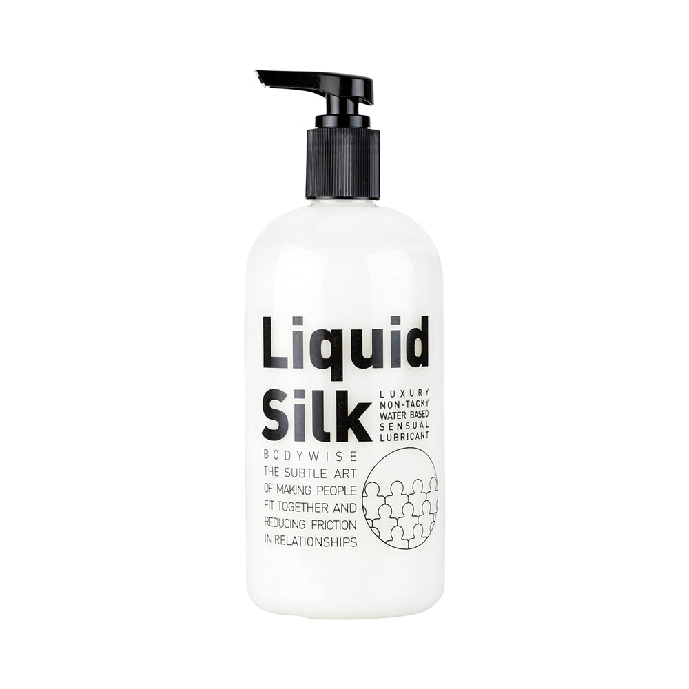 Liquid Silk Water-based Lubricant 17.6 Oz pump bottle for intimate comfort and smooth glide.