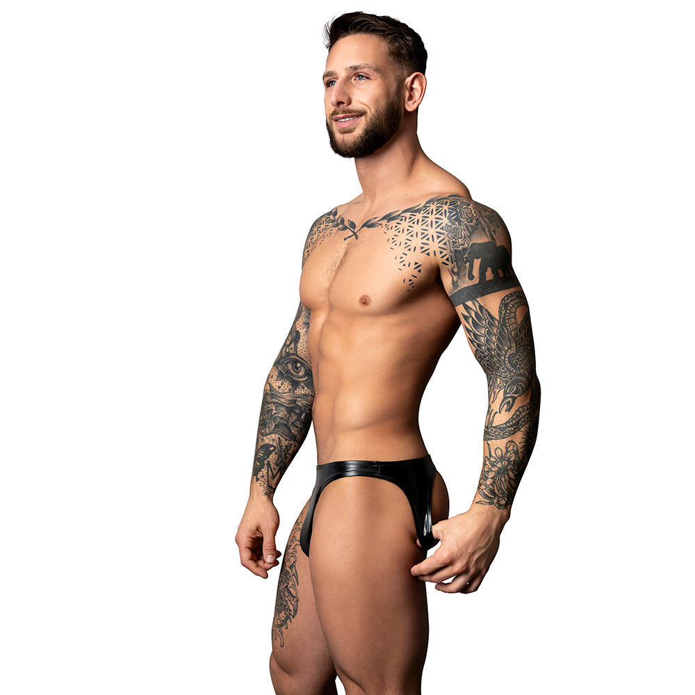 Male Power Liquid Onyx 2.0 Moonshine Jock Brief Black S/M