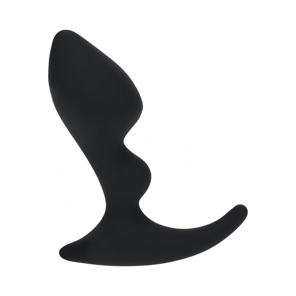 Levelz Double Ripple Silicone Prostate Massager Black, designed for targeted prostate stimulation and smooth curves.