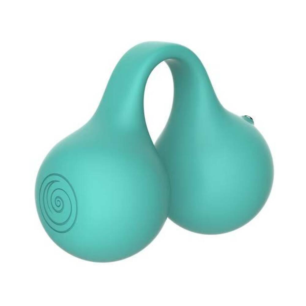 Svibe Snail Twinn Finger Vibrator Tiffany app-enabled in teal color with a unique design for enhanced pleasure.