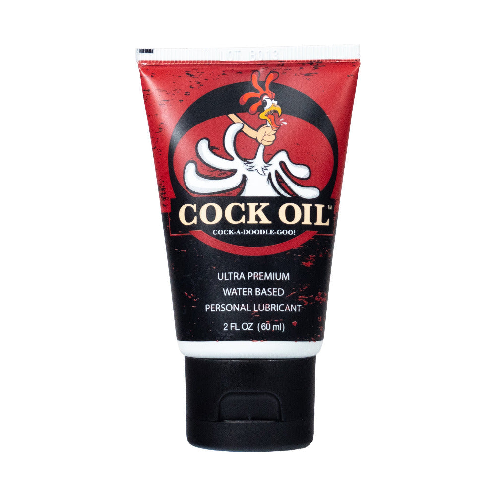 Cock Oil Water-based Lubricant Squeeze Tube 2 Oz in a squeeze tube packaging, ultra premium personal lubricant.