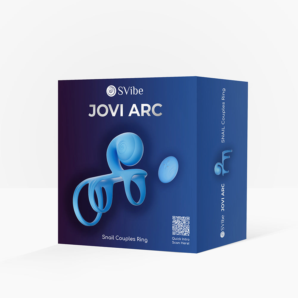Svibe Snail Jovi Arc Couples Ring Blue Haze packaging design with vibrant blue graphics.