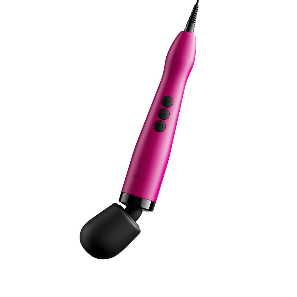 Doxy Original Wand Massager Pink with a sleek design and plug-in functionality.