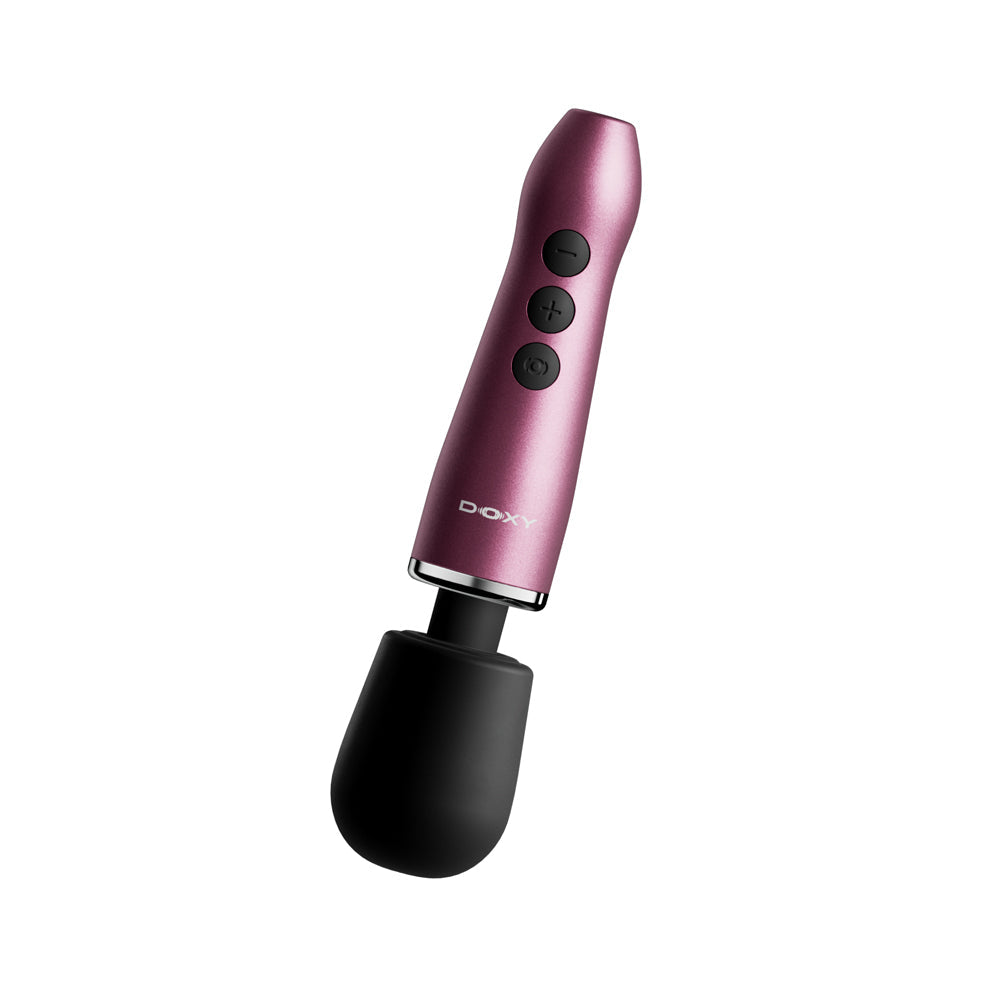 Doxy Go Travel-sized Wand Massager Pink, compact design for travel and discreet use.