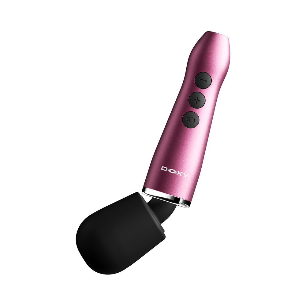 Doxy Go Travel-sized Wand Massager Pink, compact and powerful, perfect for travel and discreet use.