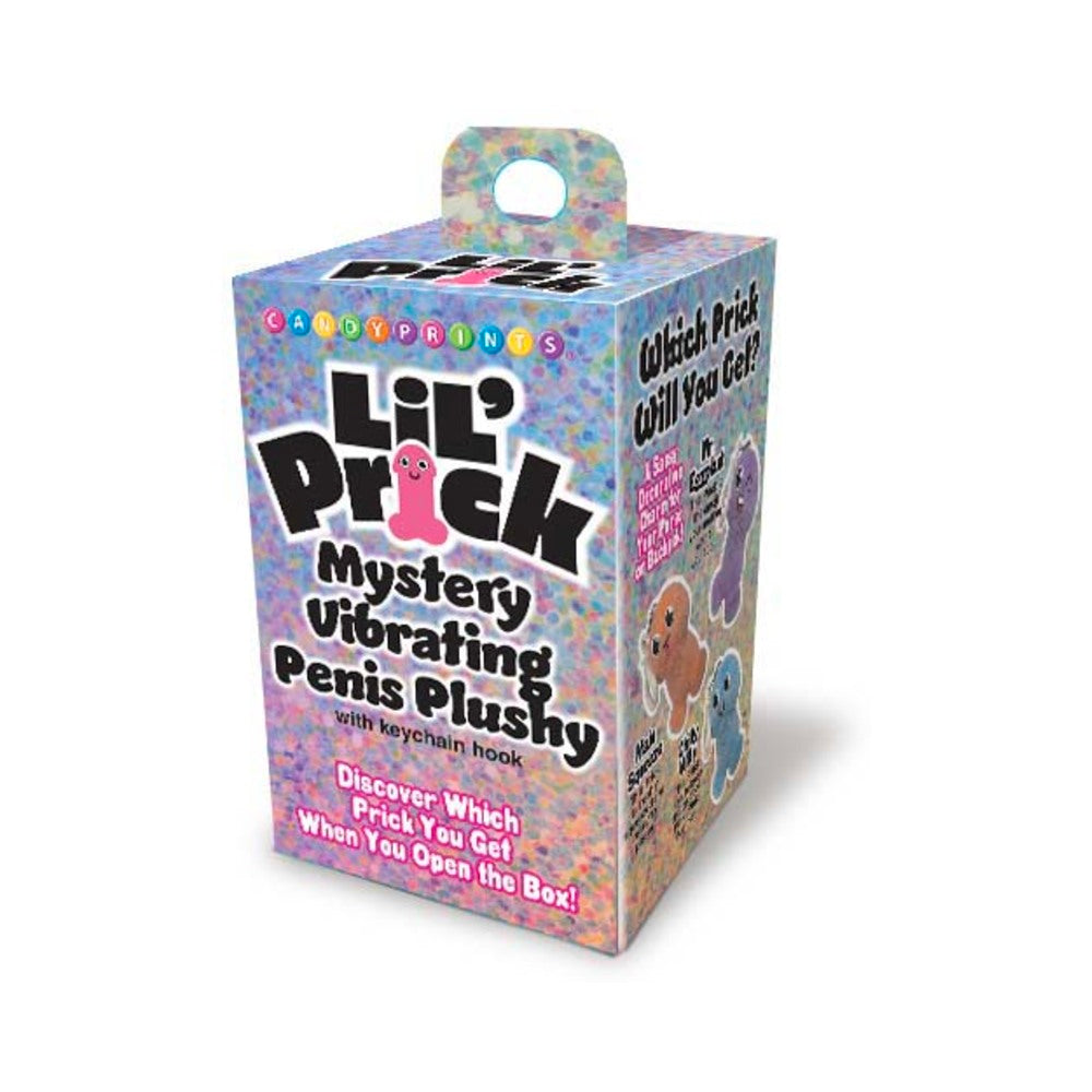 Lil Pricks Mystery Box Individual Plush Penis Keychain in colorful packaging, showcasing a playful gift option.