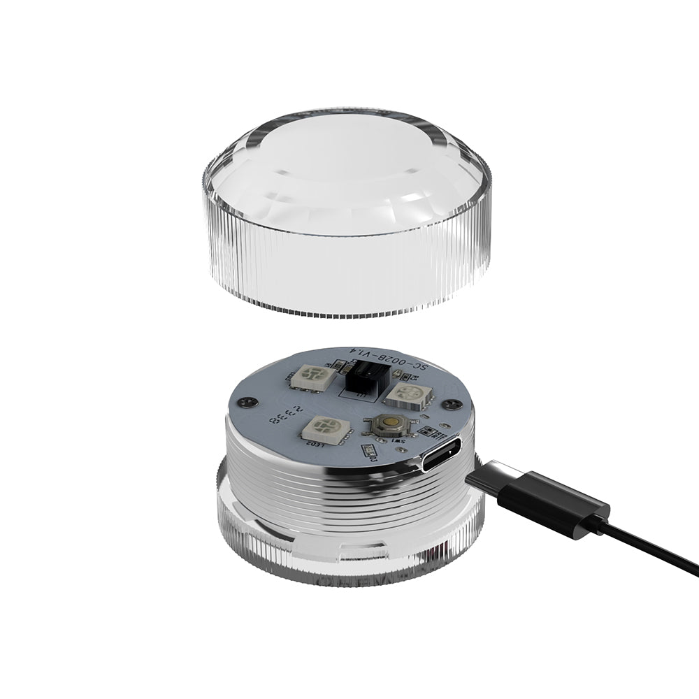 Pdx Elite Go-go Bator Led Mega Masturbator Frosted with LED lighting features and USB-C charging.